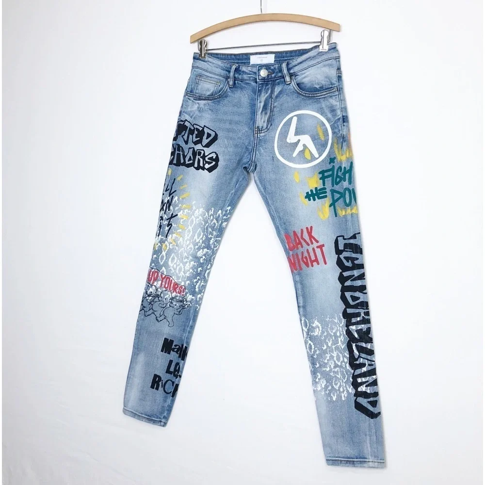 Lifted  Anchor graphic, print, straight leg jeans